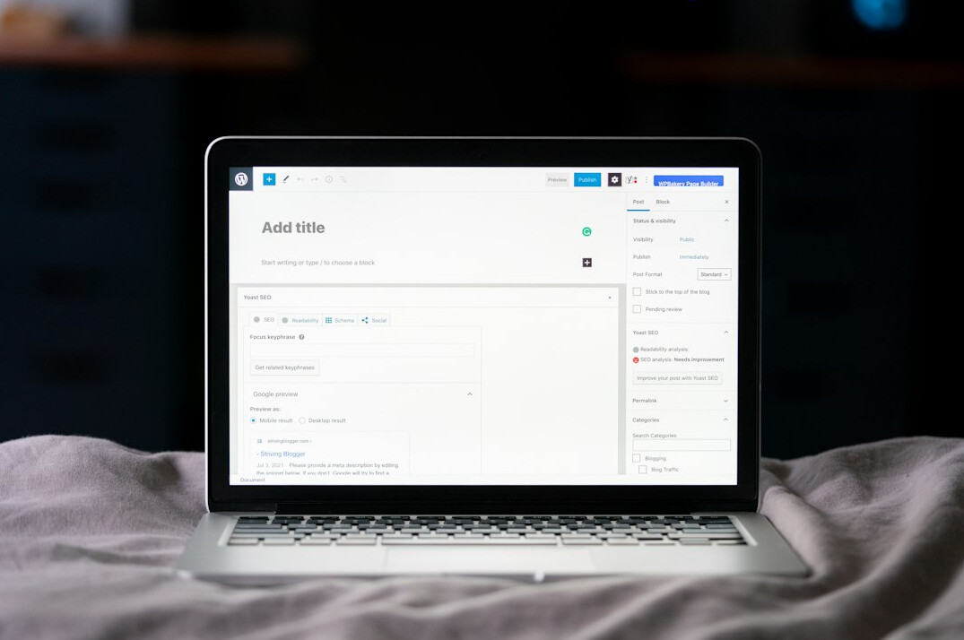 email inbox on screen
