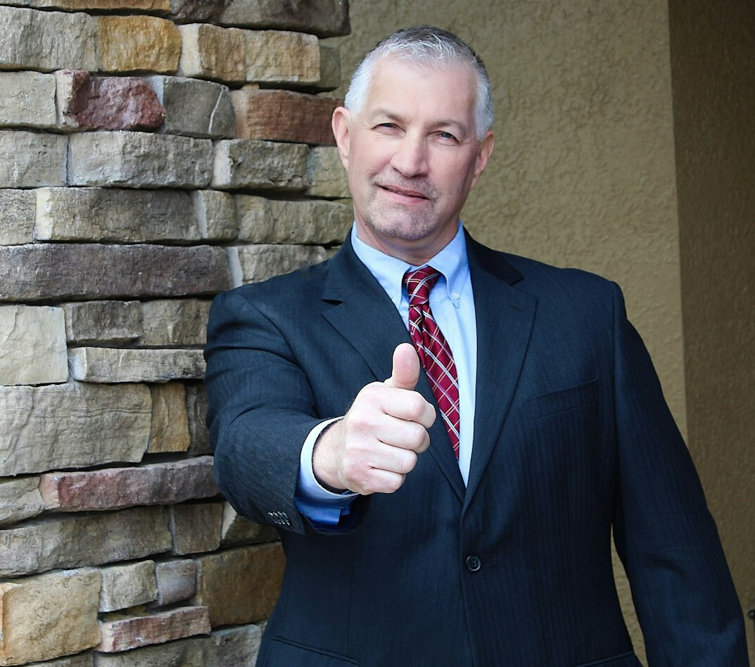 confident businessman in suit